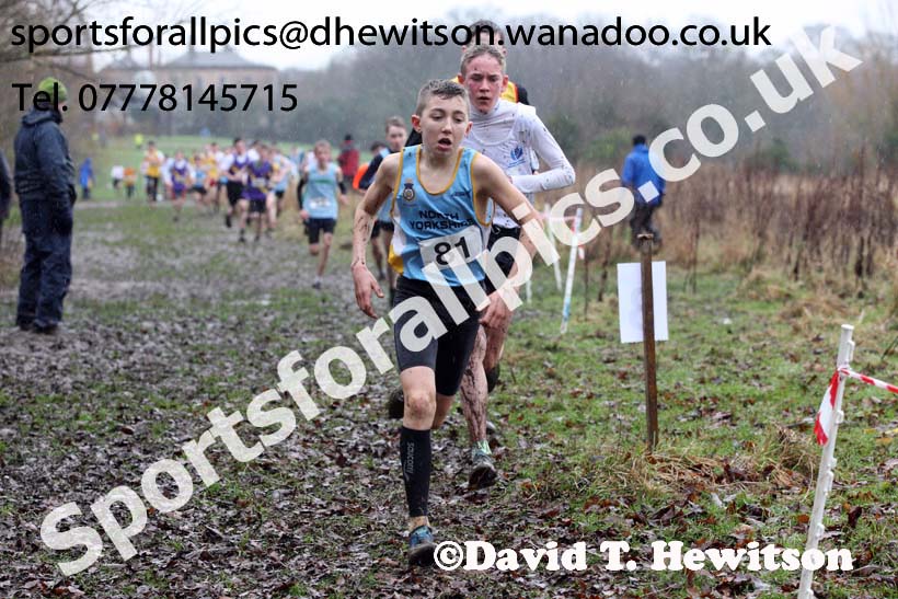 Junior boys Northern Inter Counties Schools Cross Country, Stockton. Photo: David T. Hewitson/Sports for All Pics